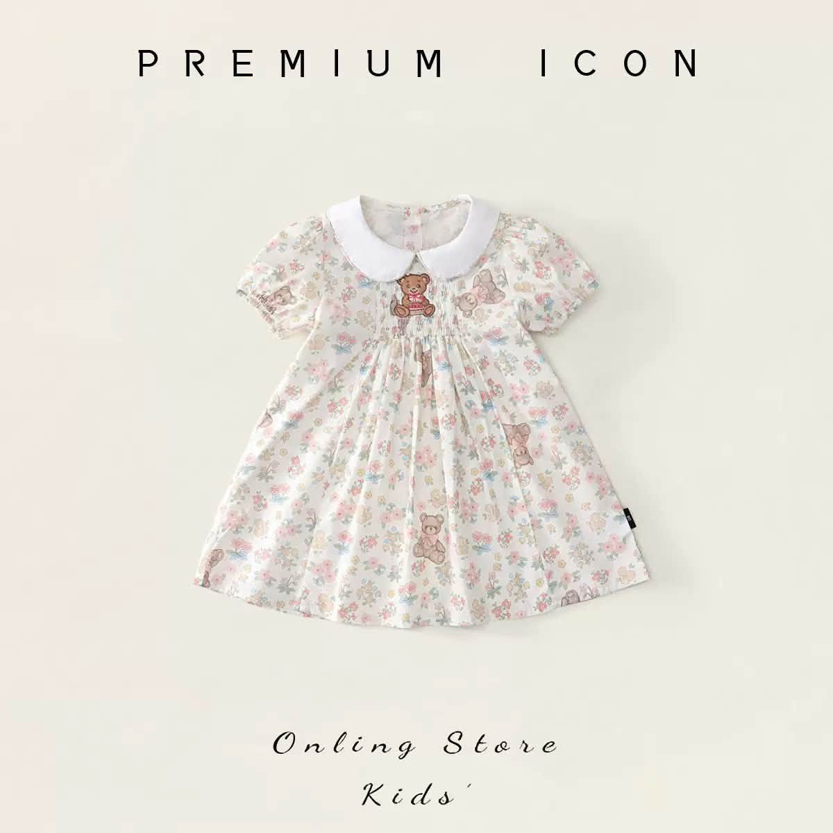 Đầm hoa gấu teddy